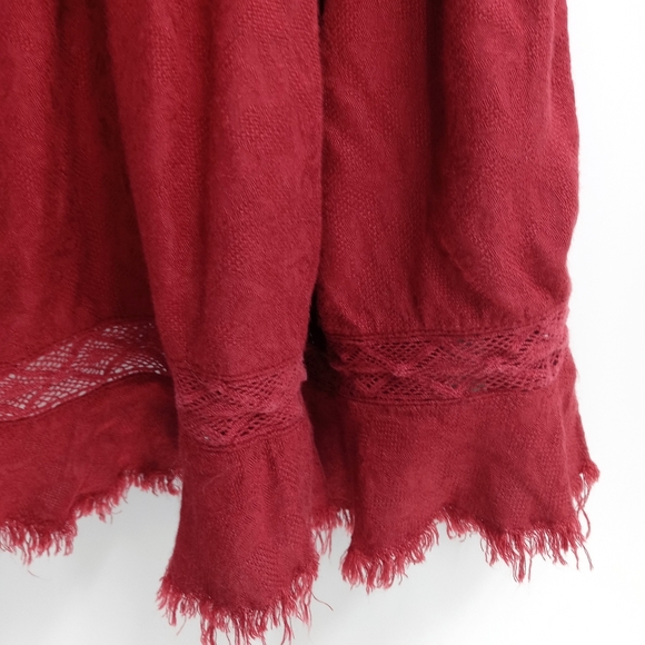 Free People Intimately Dark Red Tiered Camisole - Picture 8 of 9